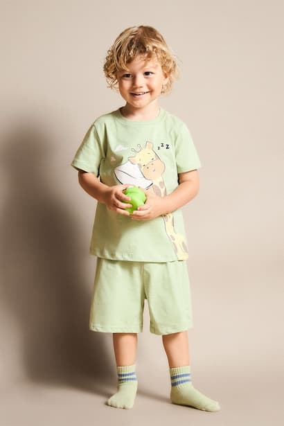 Baby Boy Patterned 2 Piece Pyjamas Set