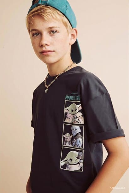 Boy Oversize Fit Star Wars Licensed Short Sleeve T-Shirt