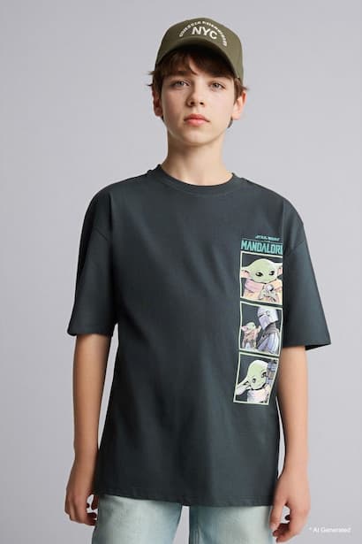 Boy Oversize Fit Star Wars Licensed Short Sleeve T-Shirt (٤)