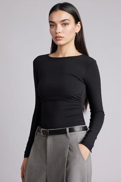 Slim Fit Long Sleeve T-Shirt (٣)