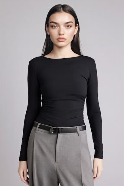Slim Fit Long Sleeve T-Shirt (٤)