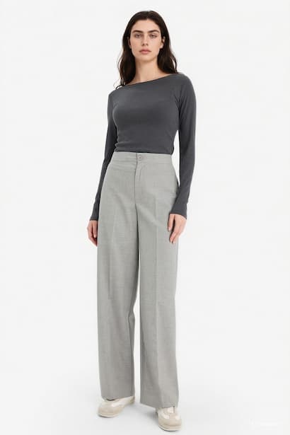 Wide Leg Double Pocket Trousers