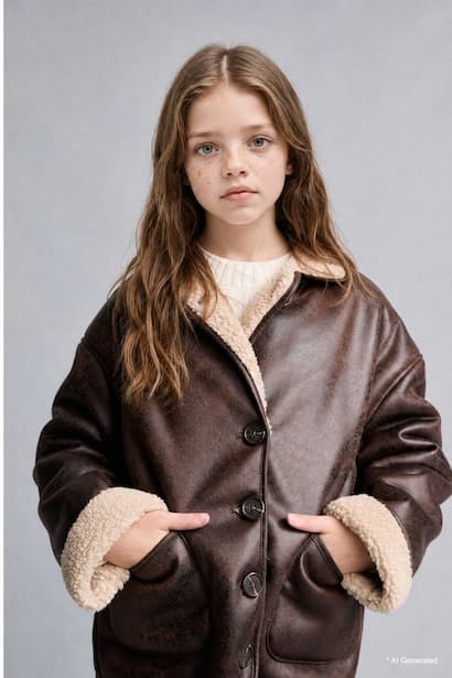 Girl Buttons Plush Lined Faux Suede Jacket (3)