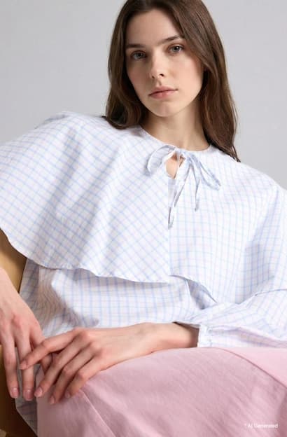 Regular Fit Poplin Long Sleeve Tunic Modest