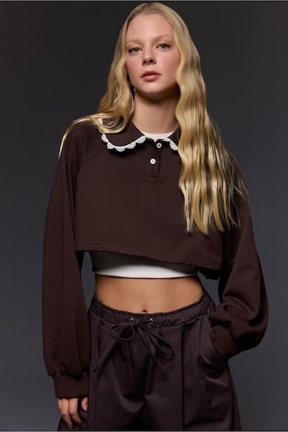 Printed Long Sleeve Sweatshirt Knitwear (٣)
