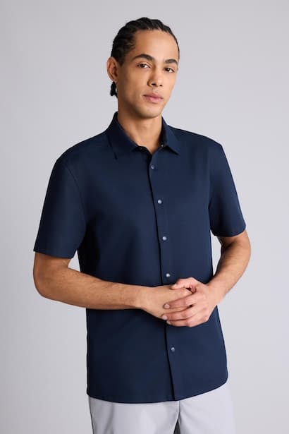Slim Fit Short Sleeve Shirt (٤)