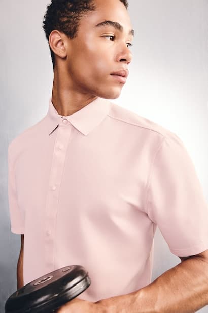 Slim Fit Short Sleeve Shirt (٤)
