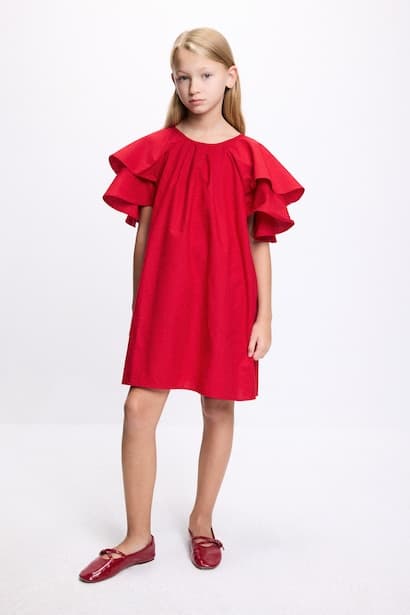 Girl Short Sleeve Woven Dress