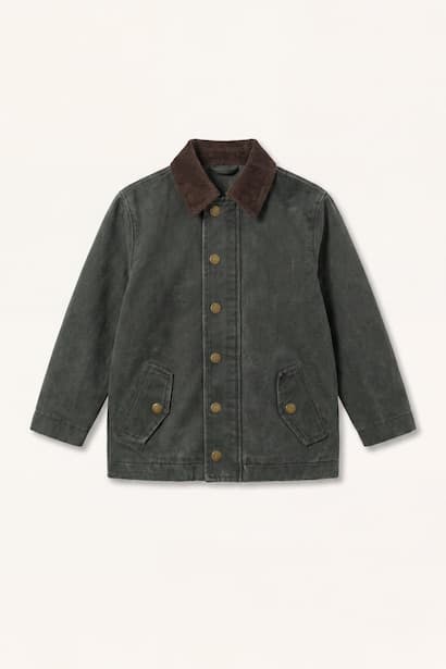 Baby Boy Buttons Velvet Collar Jacket Coat (٣)