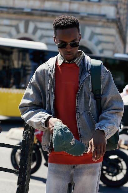 Oversize Fit Hooded Denim Jacket