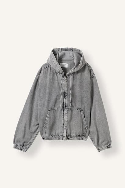 Oversize Fit Hooded Denim Jacket (3)