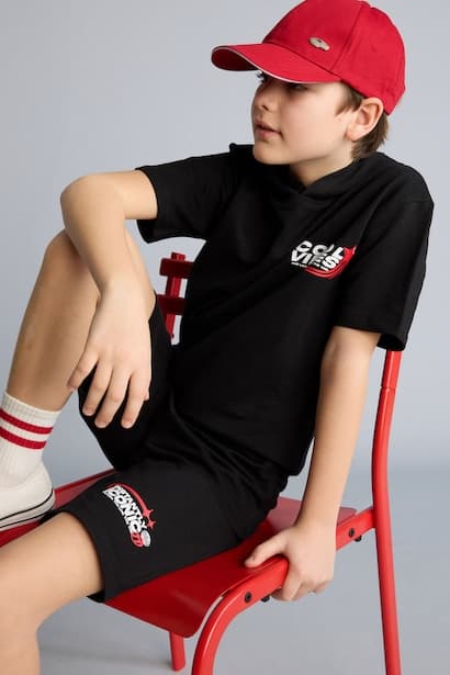 Boy 2 piece Oversize Fit T-shirt Shorts Set
