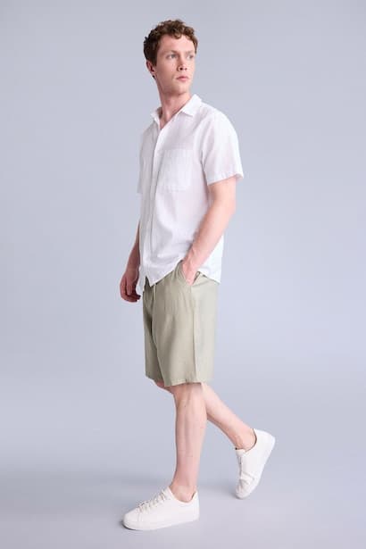 Barrel Fit Bermuda Shorts