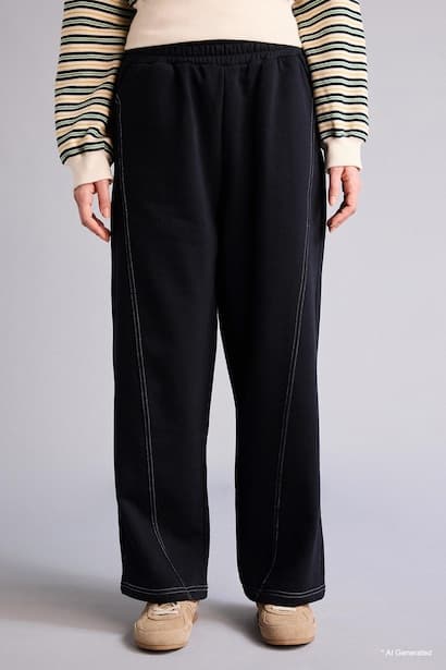 Thick Sweatshirt Fabric Trousers (4)