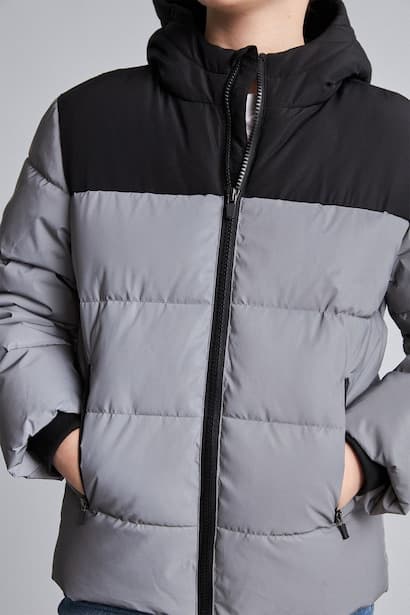 Boy Waterproof Hooded Faux Leather Zip-Up Puffer Jacket (4)