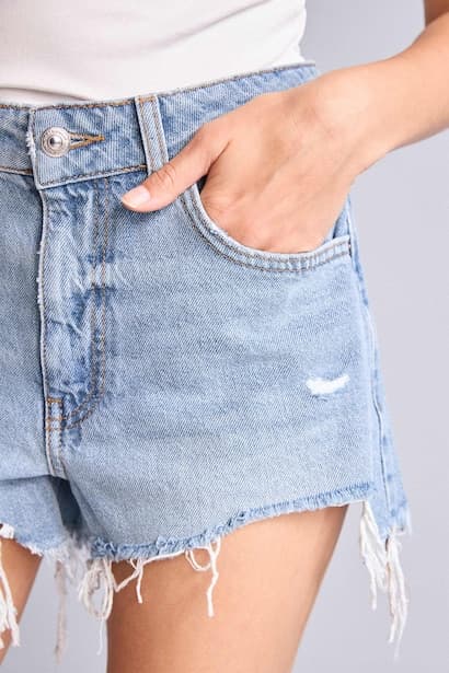 High Waist Denim Shorts (4)