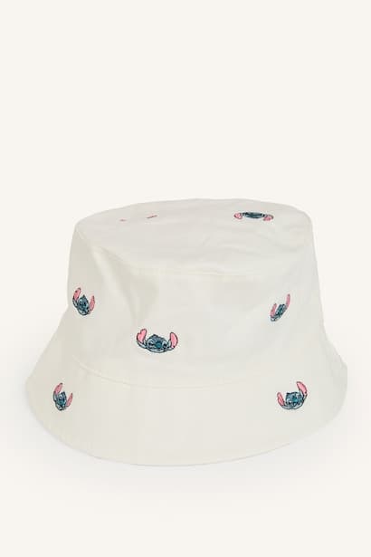 Girl Disney Lilo & Stitch Embroidered Cotton Bucket Hat