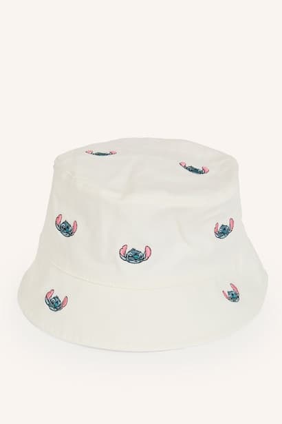Girl Disney Lilo & Stitch Embroidered Cotton Bucket Hat (3)