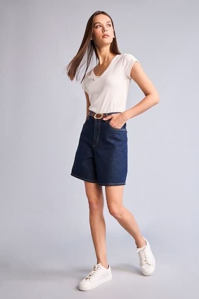 Denim High Waist Shorts