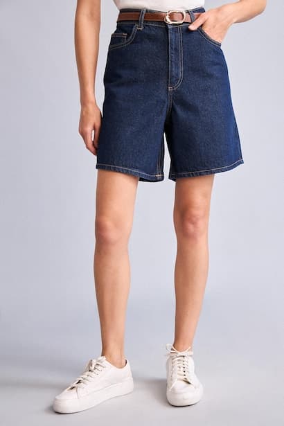 Denim High Waist Shorts (3)