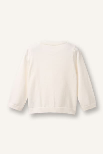 Baby Girl Crew Neck Cotton Cardigan (٣)