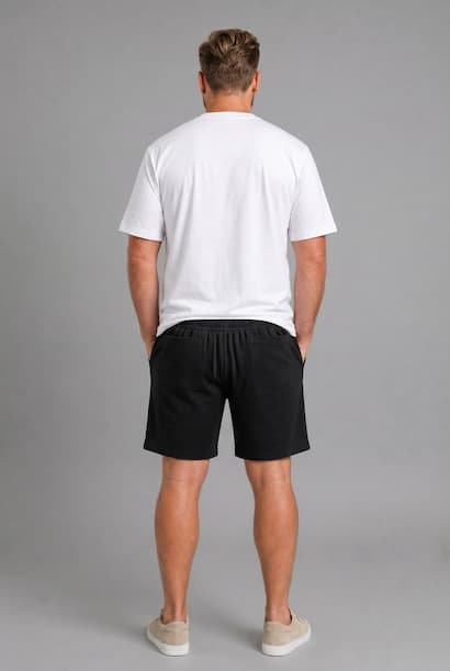 Baggy Fit Plus Size Shorts (٣)