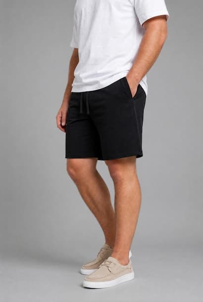 Baggy Fit Plus Size Shorts (٤)