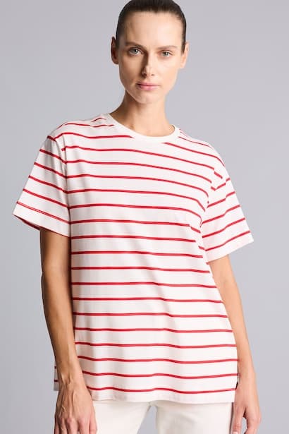 Regular Fit Striped Crew Neck Short Sleeve T-Shirt