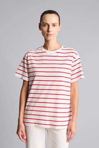 Regular Fit Striped Crew Neck Short Sleeve T-Shirt (3)