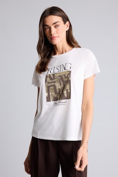 Regular Fit Crew Neck Printed Short Sleeve T-Shirt (٣)
