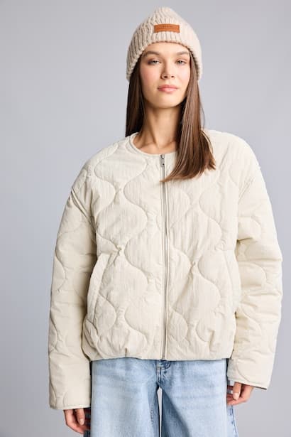Balloon Fit Quilted Zip-Up Jacket (3)