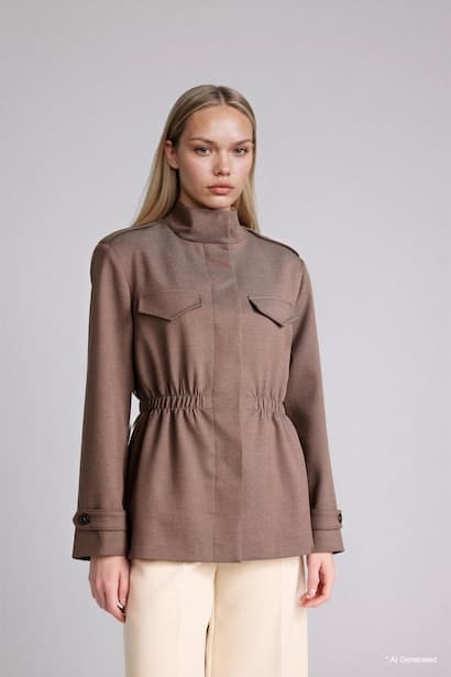 Regular Fit Jacket Collar Blazer (3)