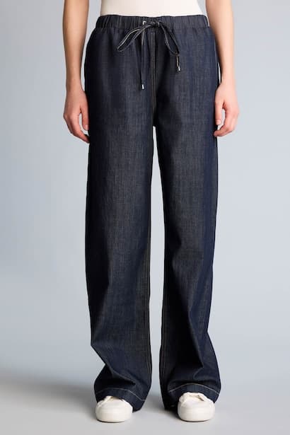 Wide Leg Long Jeans (٣)