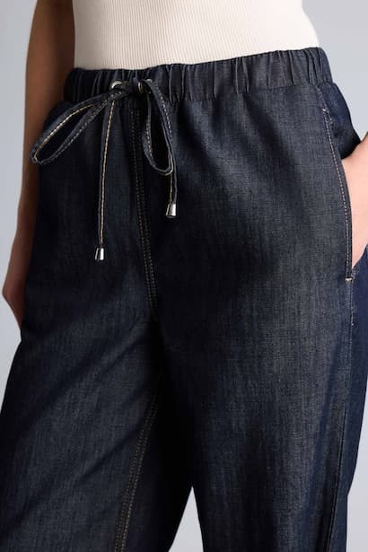 Wide Leg Long Jeans (٤)