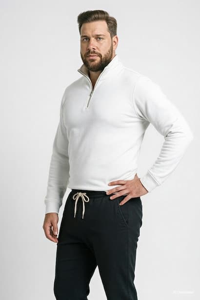 Regular Fit High Collar Sweatshirt (3)