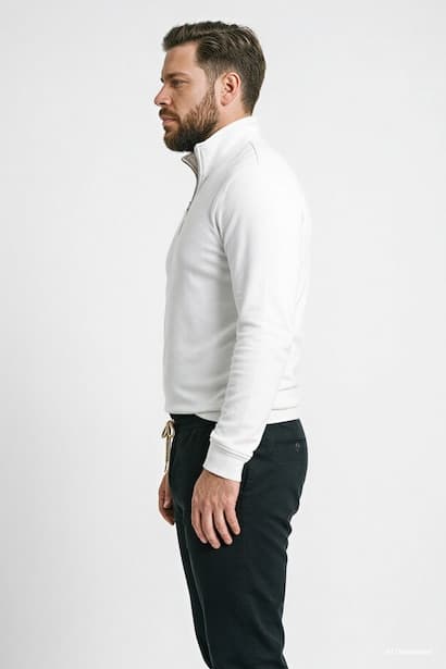 Regular Fit High Collar Sweatshirt (4)