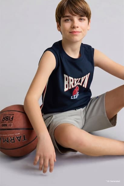 Boy Regular Fit Printed Tank Top