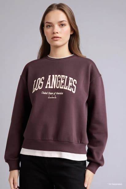 Relax Fit Printed Sweatshirt