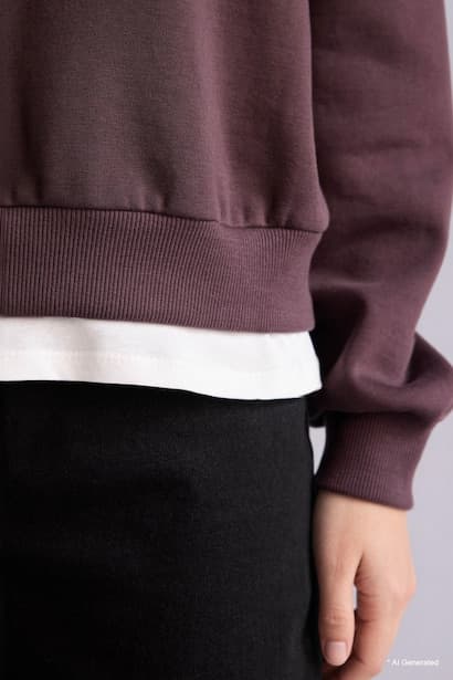 Relax Fit Printed Sweatshirt (٤)