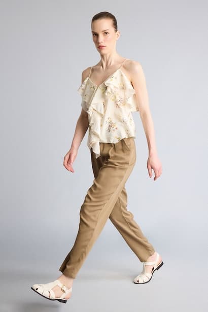 Wide Leg Normal Waist Belmando Trousers