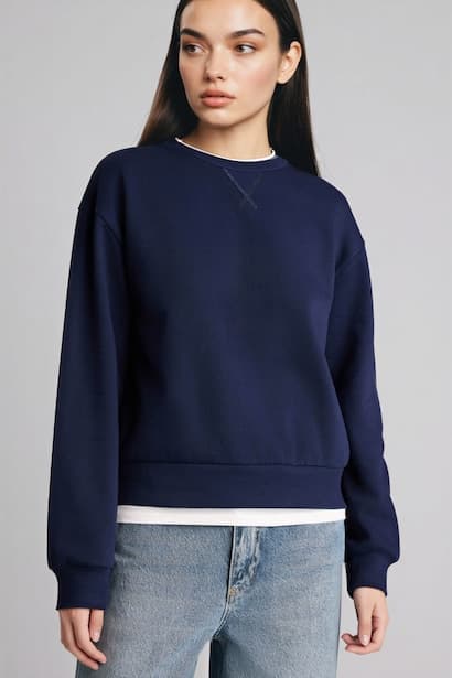 Relax Fit Plain Sweatshirt
