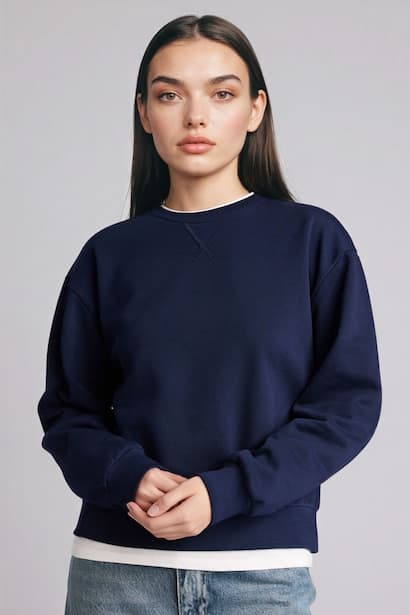 Relax Fit Plain Sweatshirt (٣)