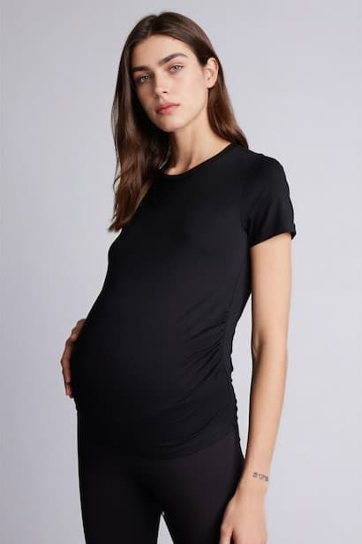 Regular Fit Short Sleeve Maternity Top Maternity Wear Top (٣)