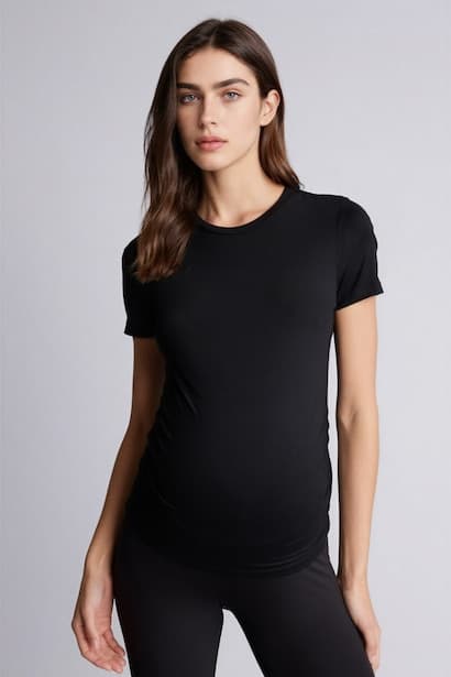 Regular Fit Short Sleeve Maternity Top Maternity Wear Top (٤)