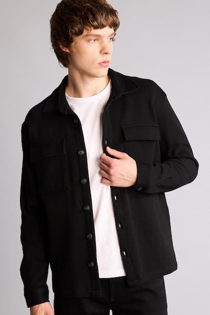 Regular Fit Long Sleeve Overshirt