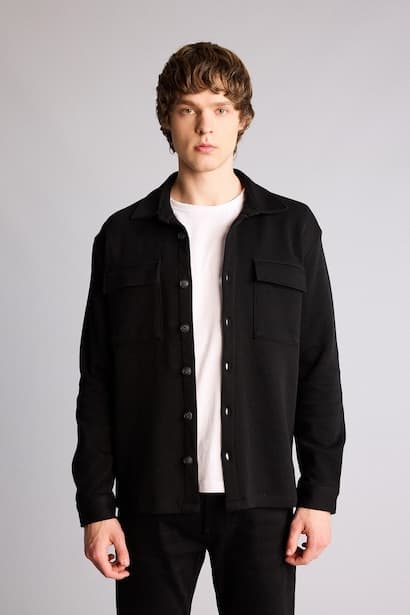 Regular Fit Long Sleeve Overshirt (3)