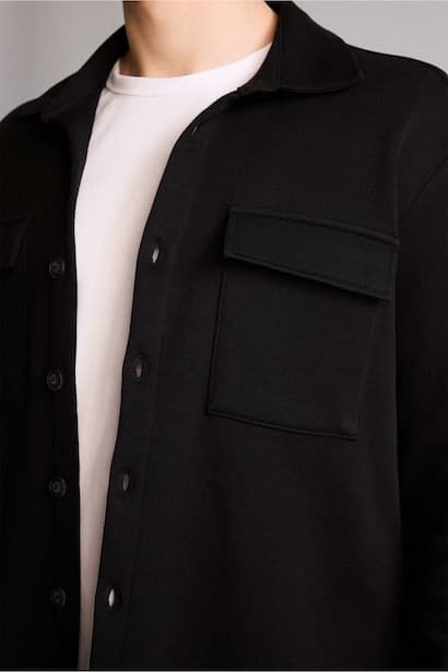 Regular Fit Long Sleeve Overshirt (4)