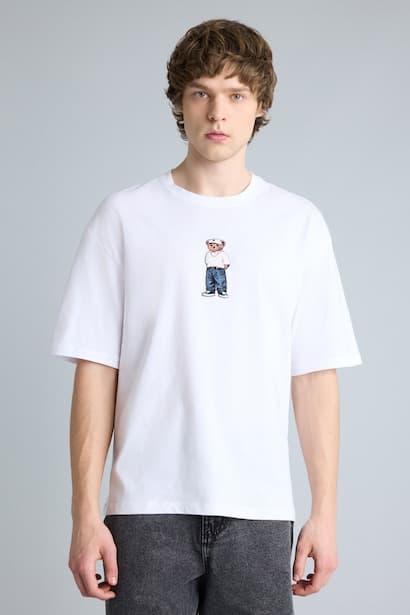 Boxy Fit Printed Short Sleeve T-Shirt