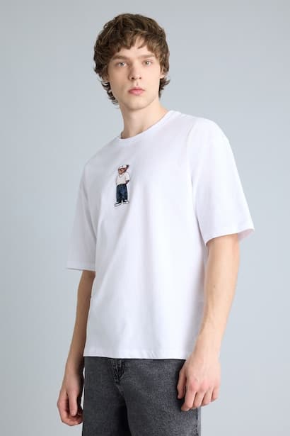 Boxy Fit Printed Short Sleeve T-Shirt (3)