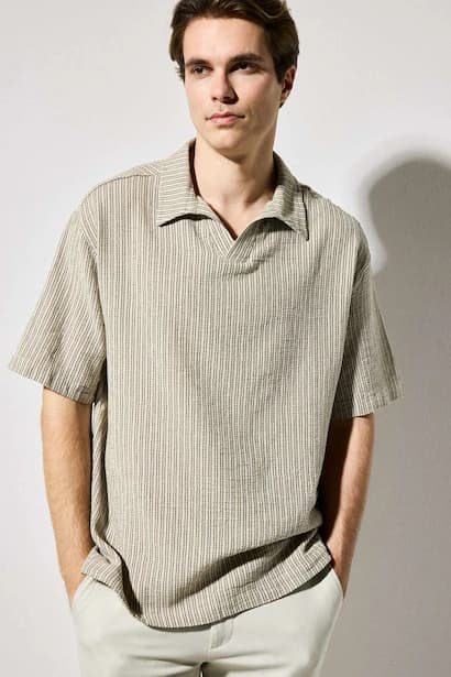 Relax Fit Cotton Short Sleeve Shirt
